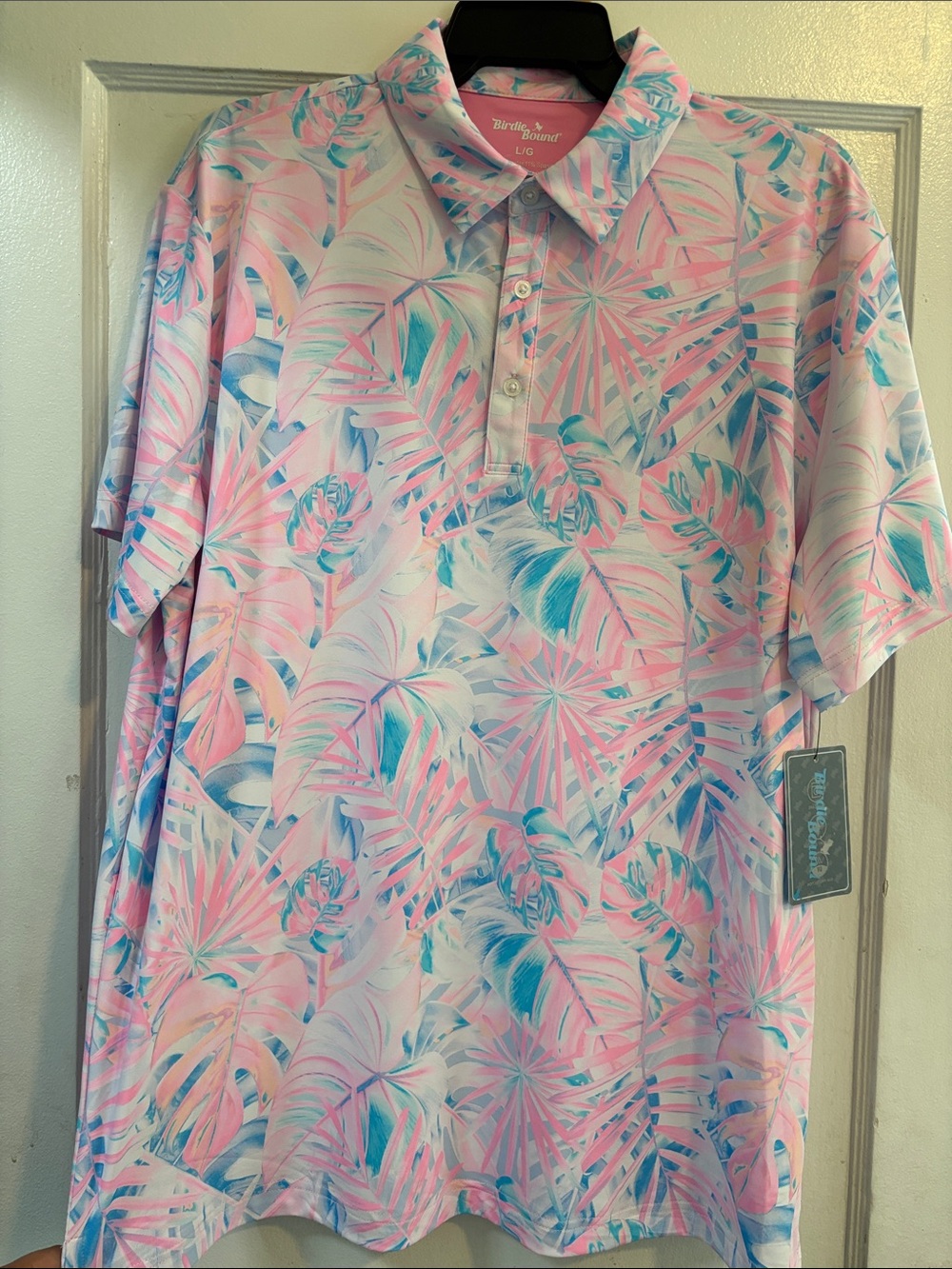 Resort-Ready Pastel Floral Men's Polo